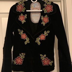 Joystick embroidered corduroy jacket